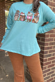 XCH15611 Gingerbread Christmas coffee tee-shirt long sleeve for Women