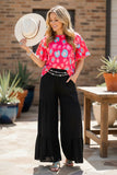 Western leopard short bell sleeve women's boutique top Southern Stitch BQ15248 (CS2)