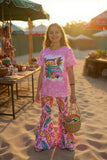 SUMMER VIBES surfboard printed girls set XCH0666-11H 8S5/A11S1