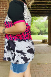 Women t-shirt wholesale Star & Leopard & Cow printed short sleeves tops XCH14275 (FS9)