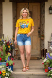 KEEP ON TRUCKIN yellow short sleeve women t-shirt DLH9121-2 (GS9)