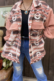 DLH14753 Aztec serape w/pockets and buttons long sleeve women coat/jackets for winter