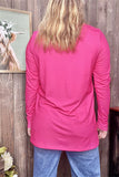 XCH14126 Cactus&bull Western printed fuchsia long sleeves women tops wholesale( IS17 )