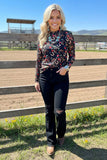 Southern Stitch western yeehaw riding sheer long sleeve women top XCH17056(IS6)