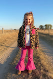 BQ2411 Brown leopard sherpa long sleeve girls jacket (A11S1) A15S3