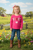 SWEET & heart embroidery long sleeve girls sweatshirts XCH01001 (A7S8)