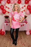 "HOWDY honey"& XOXO bootsprinted short sleeve women tops XCH14135
