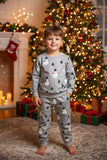 Christmas tree & snowman printed top & pant 2pc boy sweatshirts set DLH2890 A15S1