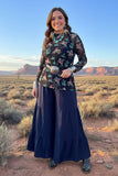 Southern Stitch brand Western sheer long sleeve women's blouse XCH16963