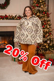 Wholesale aztec long sleeve women shacket w/buttons and pockets DLH14232