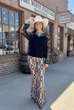 Plus size western Aztec printed flare legs women pants GJQ15654 IS22