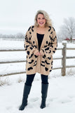 Mom and me cozy leopard loose style long sleeve women sweater/cardigan MY15287 IS8/TOP (Copy)