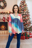 Multi color baby doll long sleeve women top FW8643 HS3