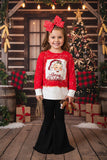 Merry Christmas pullover sweatshirts black pant girls outfit sets DLH2804 A9S6