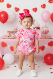 Valenine's oversize LOVE & sweet baby girls onesies XCH05011 A12S3