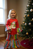 Christmas serape snow man printed girl set wholesale DLH0824-7 A9S6