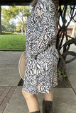 BQ15488 Multi color leopard printed w/side pockets long sleeve women dresses