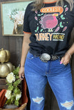 DLH10108"COOLEST TURKEY AROUND" Black printed women t-shirt IS4