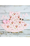 PINK floral hippie cow girl dress DLH2301 (CLE)