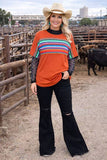 Southern Stitch Serape & orange short sleeve women t-shirt GJQ9938 F13