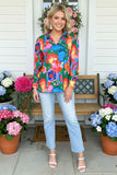 Southern Stitch floral printed long sleeve women's blouse wholesale BQ16306 GS1