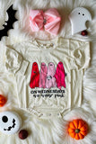 Cheap halloween gost printed long sleeve infant baby onesie XCH0014-3H 9S8
