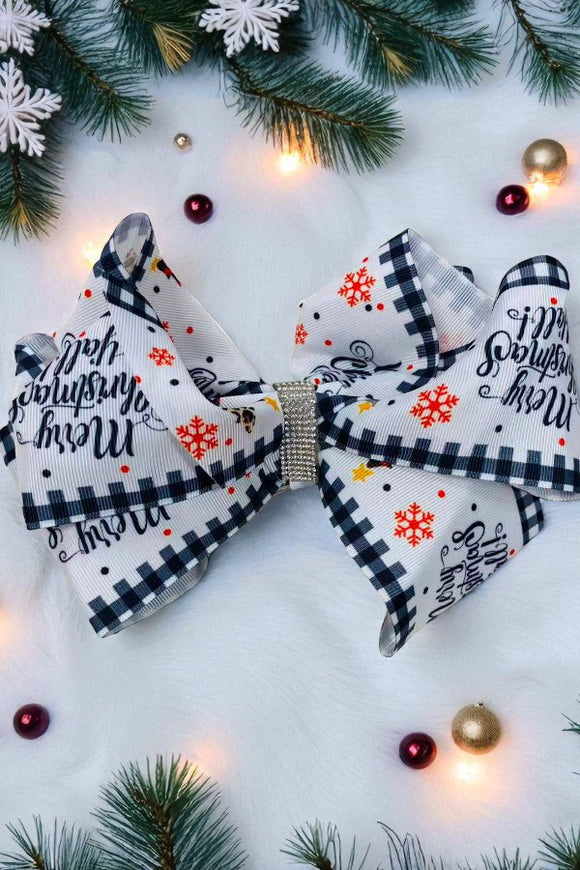 Merry christmas yall double layer rhinestone 7.5