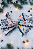 Merry christmas yall double layer rhinestone 7.5" hairbow (4PCS/$10.00)