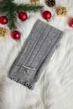 Grey socks knitted tight winter fall baby girls legging pant 250709
