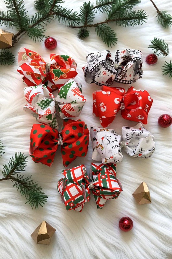 Christmas printed double layer rhinestone 7.5