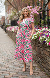 Trendy chic floral women boutique dress Southern Stitch GJQ16625 BS2