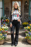 XCH13017 Leopard & serape popsicle multi colors printed women tank top