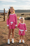 Western checkered & cherry top & shorts girls boutique set XCH04053 A9S2