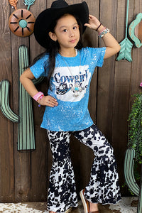 LC0015 COWGIRL VIBES printed girl set