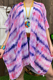 BA8654 Pink/purple tie dye kimono