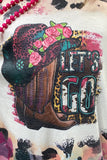 LETS GO Cowgirl boots & hat printed girl dress w/fringe tassels DLH2302 (A1S4)