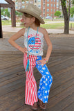 MERICA VIBES USA printed girl outfit DLH2342