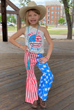MERICA VIBES USA printed girl outfit DLH2342