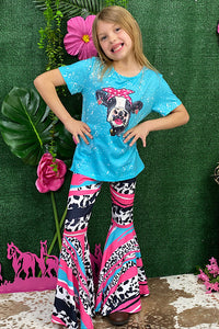 XCH0777-8H Cow printed girl set