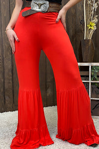 YMY11947-2 Red straights pants