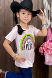 DLH1215-34 HAVE HOPE rainbow pink GIRLs t-shirt